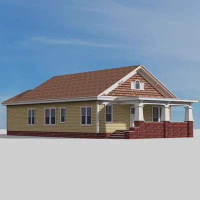 Каркасно-щитовой деревянный дом - бунгало 43,75 м кв (ID#662621674), цена:  12000 ₴, купить на Prom.ua