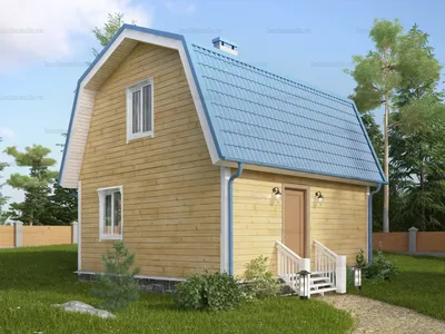 Проект: Дом из бруса 6х6 с мансардой. 59 м2 – цена, характеристики,  комплектация