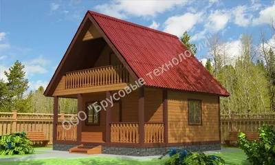 Дачный дом из бруса 6х6 - строительство в Мск и МО - цена от 658000 рублей