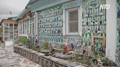 Дом из бутылок в Азербайджане, г. Гянджа. | Пикабу