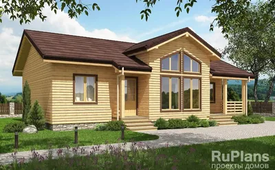 Проект финского одноэтажного деревянного дома «Аккемское каркас»