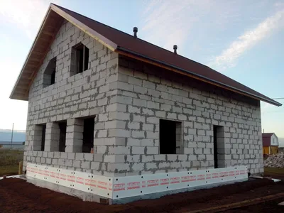 Проект дома AS-1626 из ячеистобетонных блоков с мансардой и 2 спальнями