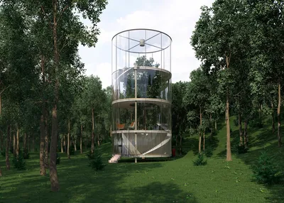 Стеклянный мини-дом 24 м² со всеми удобствами: стены из энергоэффективного  стекла, встроенная кухня, теплые полы | ZAGGO.RU | Дзен