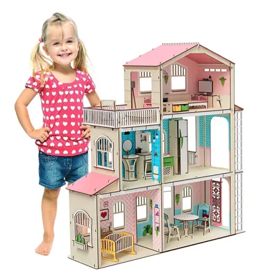 Большой дом для Барби – Мечта, 28 предметов мебели, лифт, лестница, гараж,  балкон, качели от Paremo, PD316-02 - купить в интернет-магазине ToyWay