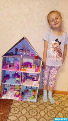 Кукольный дом из дерева для кукол ЛОЛ с набором мебели – купить кукольный  домик с мебелью | Цена | Украина