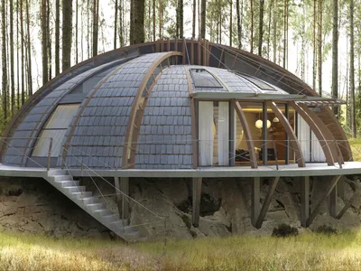 Дом - купол. Красивые купольные дома | Geodesic dome homes, Round house  plans, Dome house