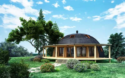 Маленький дом купол, бетон, побережье» — создано в Шедевруме