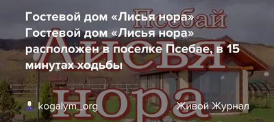 Отдых в ЛИСЬЯ НОРКА - гостевой дом. Цены на 2024 год. Отзывы отдыхающих.  Навигатор - сам себе туроператор! Бронирование отелей.