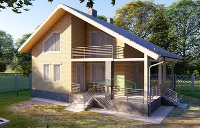 Проект дома с мансардой, 162 м2 | Проекты домов и коттеджей