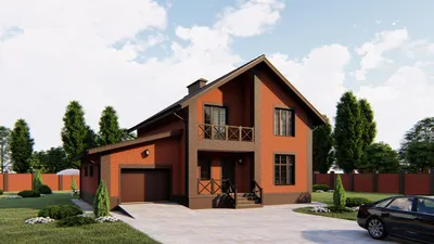 Проект дома с мансардой, 175,07м2 | Проекты домов и коттеджей