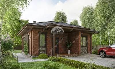 Проект красивого дома до 100 кв.м. | Дизайн экстерьера дома, Планировка  бунгало, Планы фермерских домов