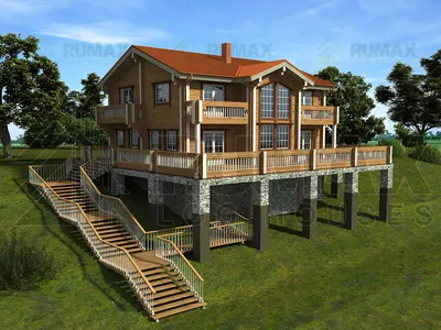 Проект дома на склоне RM-169