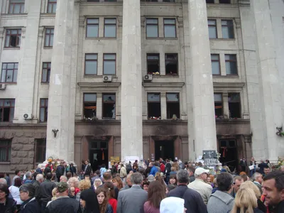 Кадры горящего Дома профсоюзов в Одессе: виновные остались безнаказанными