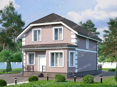 MD5585 — Одноэтажный дом с мансардой, гаражом, террасой и балконом -  CLEMANTIN