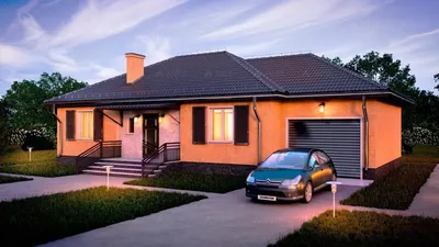 Дом и гараж под одной крышей реальные (45 фото) - красивые картинки и HD  фото