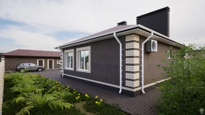 Комбинированный индивидуальный 2-х этажный жилой дом проект в Казахстане с  чертежами скачать