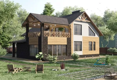 Дом из клееного бруса с верандой: строительство, плюсы и минусы материалов  - Holz House