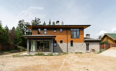 Проект двухэтажного дома дома с застекленной террасой на заднем дворе  257-234-2 c чертежами, фото, планировками - Планнерс