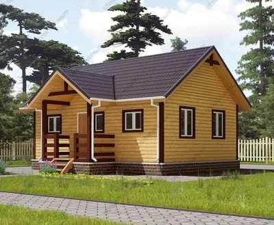 Посмотреть каркасно-щитовой дом 6х9 с террасой в готовом виде на сайте  rostdomik.ru | В Краснодаре и Краснодарском крае