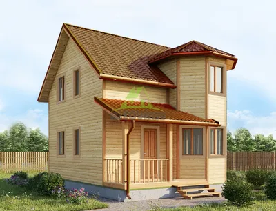 Каркасно-щитовой дом 5х5,5 м проект Д6 в Санкт-Петербурге