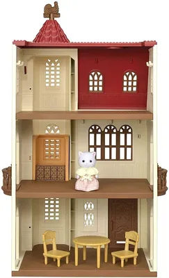 Sylvanian Families Трехэтажный дом с лифтом и фигуркой кошки 5493  (ID#1526370968), цена: 4399 ₴, купить на Prom.ua