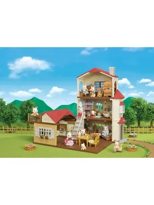 Sylvanian Families 5513 Дом с небесно-голубой терассой с мебелью и  фигурками слоников (ID#1555263479), цена: 3599 ₴, купить на Prom.ua