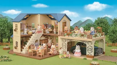 Трехэтажный дом Sylvanian Families 2745 - YouTube