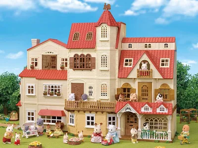 Sylvanian Families Игровой набор \"Большой дом со светом с Бельчатами\" |  AliExpress