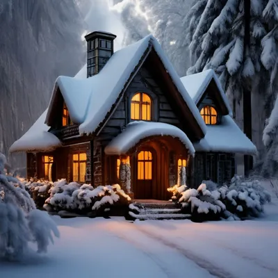 Новый год сказочный дом снегурочки, …» — создано в Шедевруме