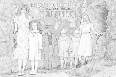 Дом странных детей Мисс Перегрин раскраска - 48 фото