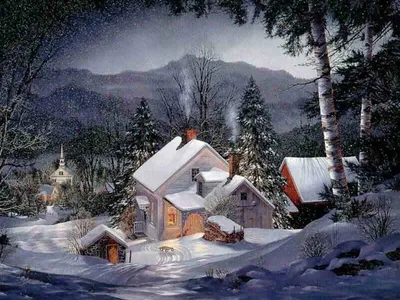 Одинокий дом в снегу - обои для рабочего стола, картинки, фото