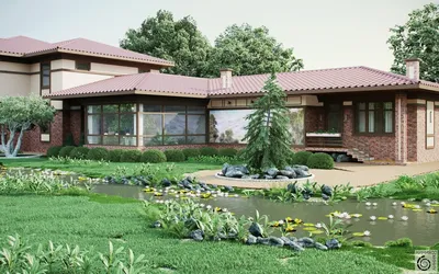 Rg4997 - Проект индивидуального двухэтажного жилого дома в средиземноморском  стиле в Казахстане
