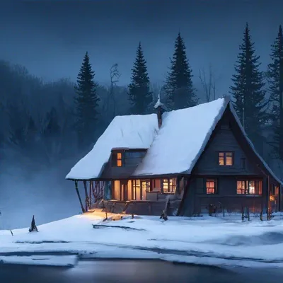 Дом в тайге у реки - красивые фото