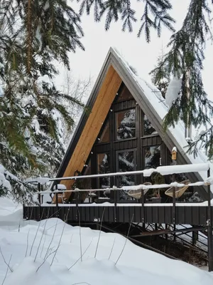 Дом в тайге, зима, туман, снегопад…» — создано в Шедевруме