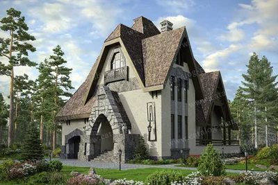 Проекты замков и домов в замковом средневековом стиле | каталог Проекты  коттеджей