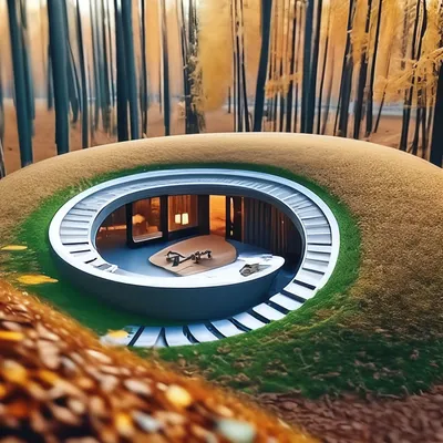 Современный дом землянка, современная …» — создано в Шедевруме