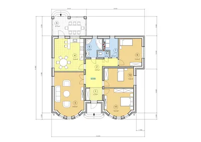 Проекты домов от 100 до 150 м² - Планы, 3D виды, фото