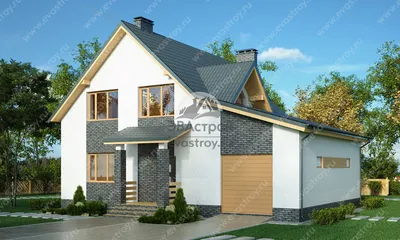 Проекты домов от 100 до 150 м² - Планы, 3D виды, фото