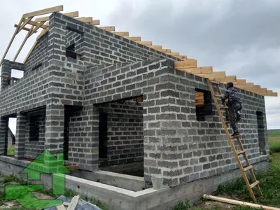 Строительство дома из арболита по проекту