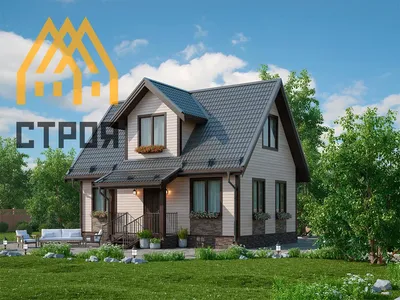 Строительство дома из бруса под ключ Д1 6х8, цена в Томске от компании СТК  Твой Дом
