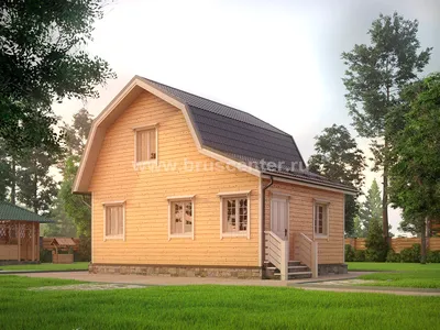 Дом из бруса 6 на 8 двухэтажный «Пермь»: проект и цена