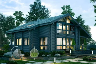 Дома из профилированного бруса строительство в Ханты-Мансийске - цены под  ключ от производителя, каталог проектов деревянных домов