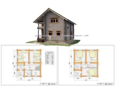 Деревянные дома из бревна: проекты и цены - купить готовые срубы домов из  бруса под ключ в Москве