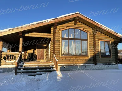Проект дома из оцилиндрованного бревна \"Скандинавия\" — строительство дома в  Москве за 3093900 рублей