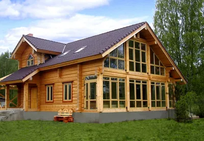 Дом из лафета под ключ, цена на проекты домов из лафета в Минске