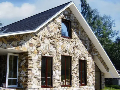 Отделка фасадов камнем – облицовка натуральным камнем дома под ключ, цены