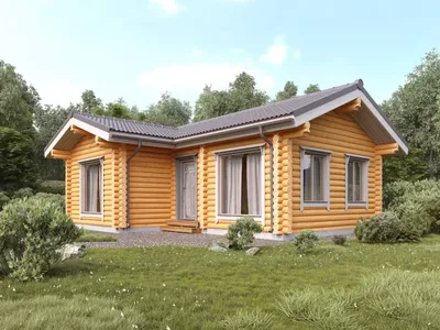 Проекты деревянных домов: дом из оцилиндрованного бревна 9.4х10.6