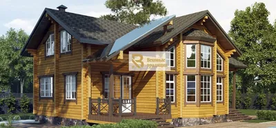Дом из оцилиндрованного бревна в Ижевске | Лесстройпроект