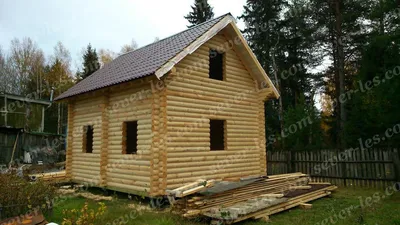 Заказать проект дома из оцилиндрованного бревна А7 Скандинавский: цена,  описание, фото.