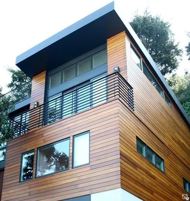 Сочный современный дом с вертикальным планкеном